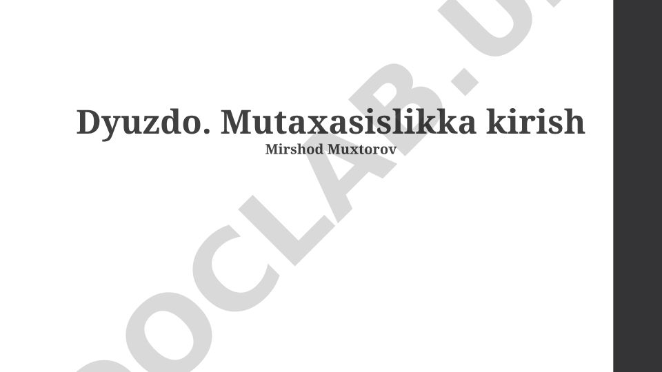 Mutaxassislashuvga kirish va uning afzalliklari