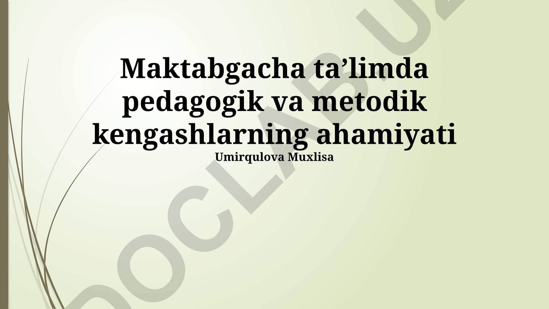 Maktabgacha taʼlimda pedagogik va metodik kengashlarning ahamiyati