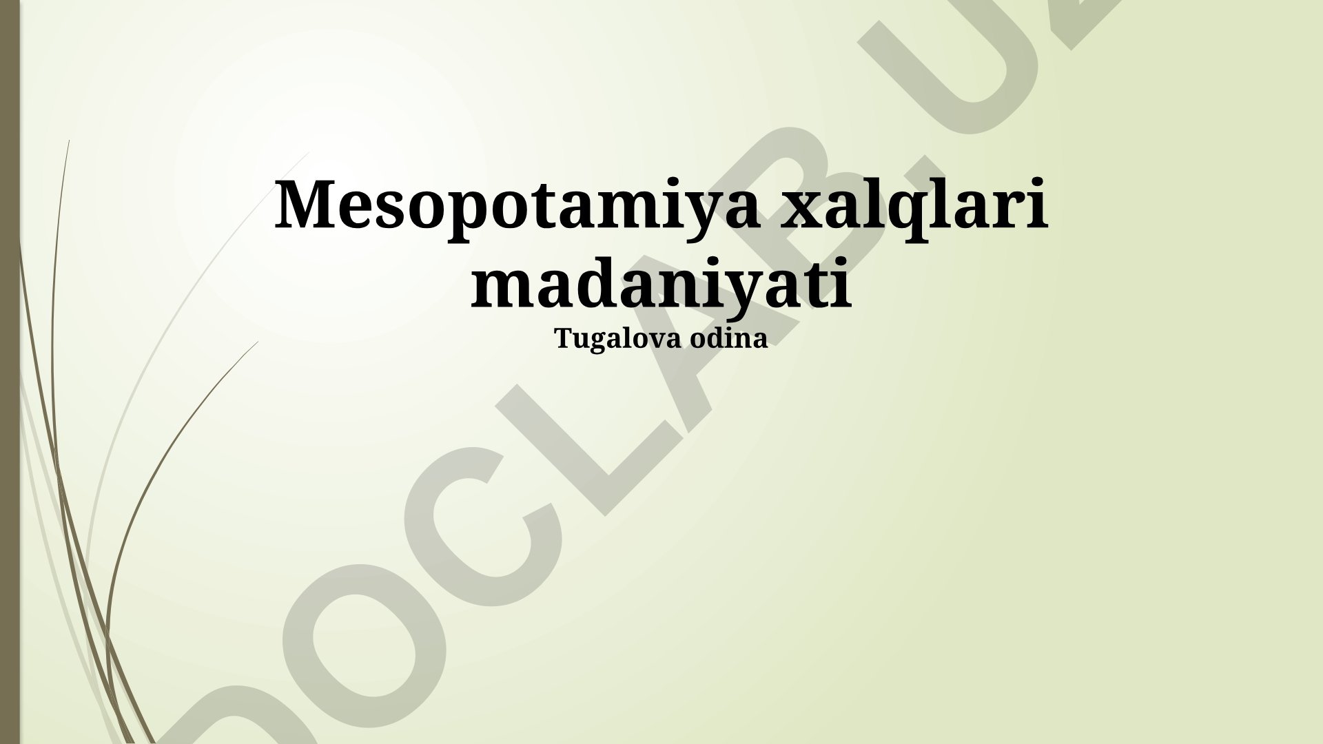 Mesopotamiya xalqlari madaniyati