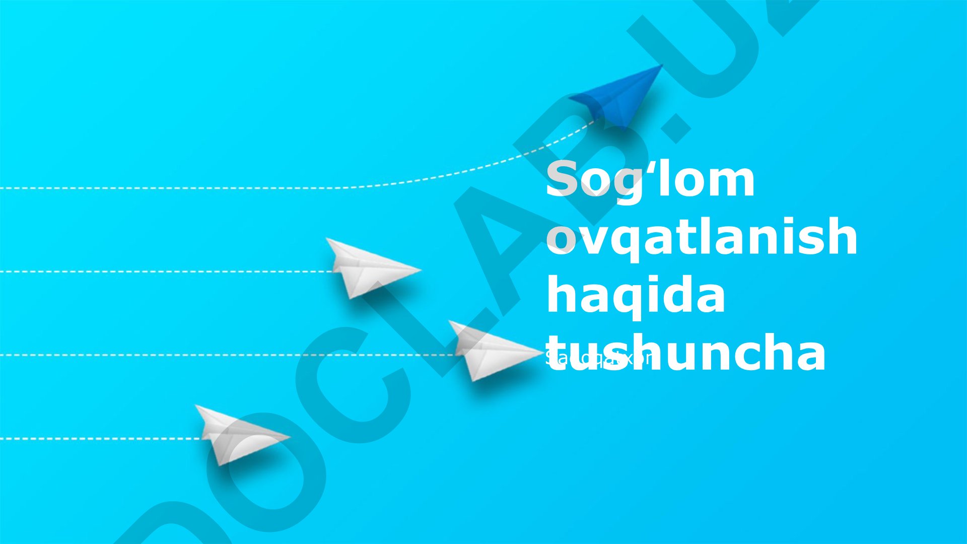 Sogʻlom ovqatlanish haqida tushuncha
