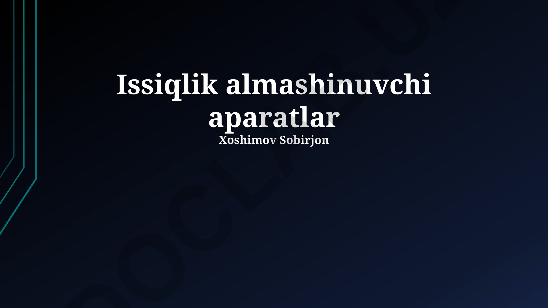 Issiqlik almashinu uskunalari turlari va ishlash printsiplari