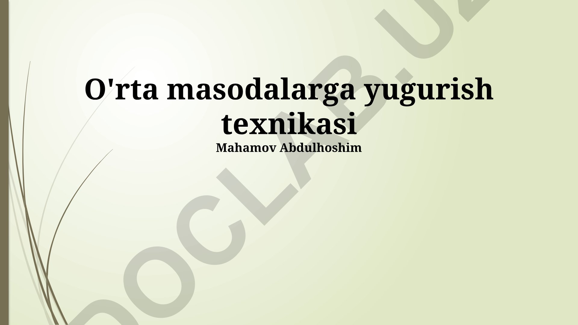 O'rta masofalarga yugurish texnikasi