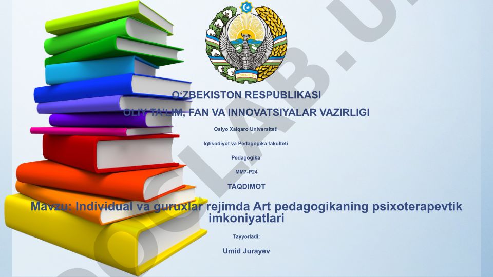 Individual va guruhlar rejimda Art pedagogikaning psixoterapevtik imkoniyatlari