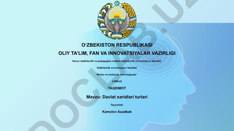 Davlat xaridlari turlari