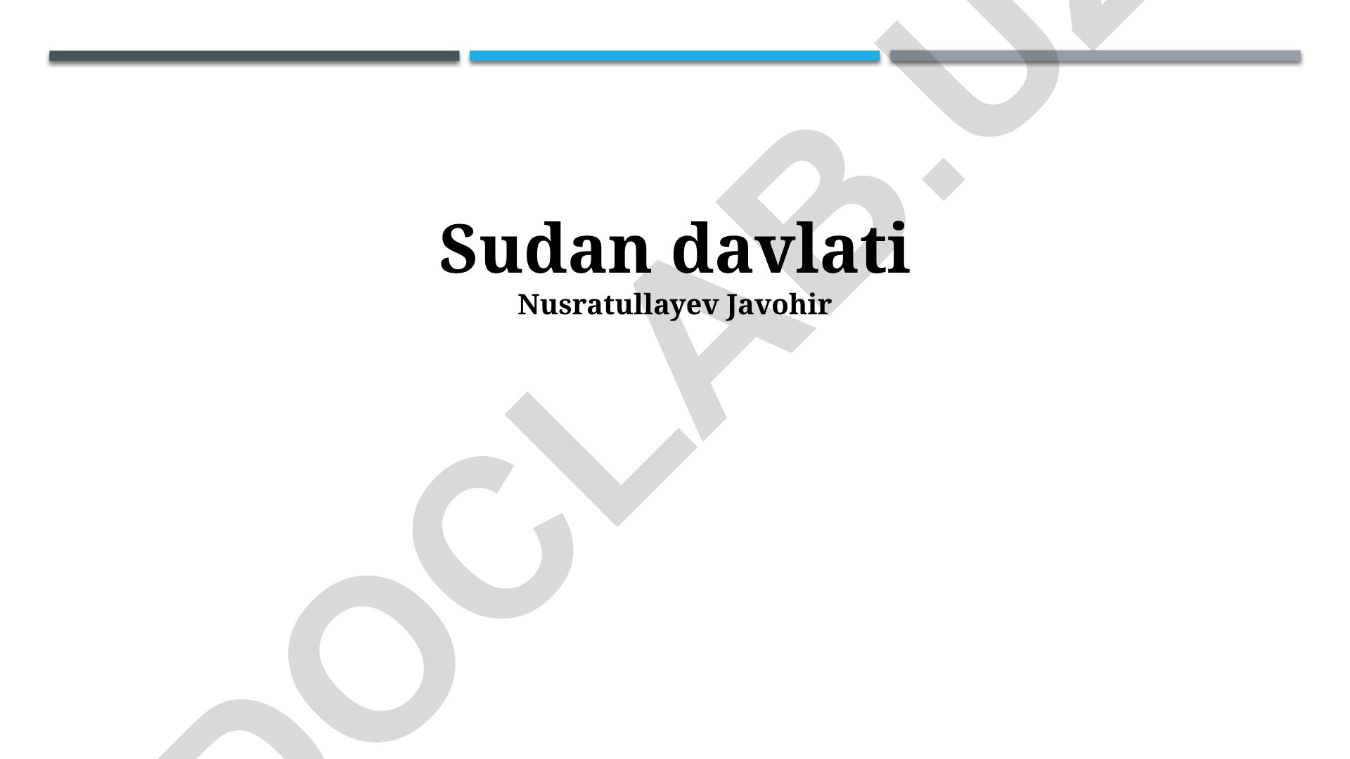 Sudan davlati tarixi, geografiyasi va iqtisodiy muammolari