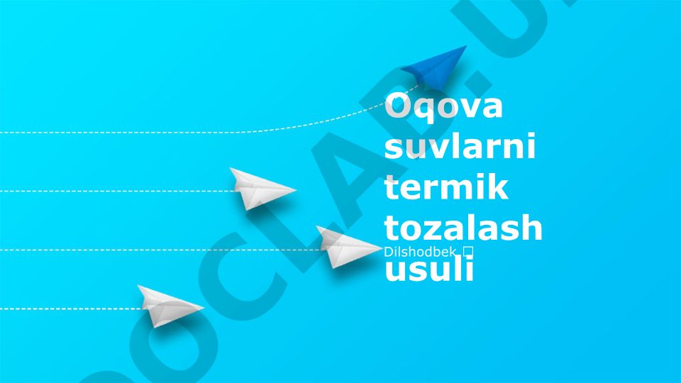 Oqova suvlarni termik tozalash usuli