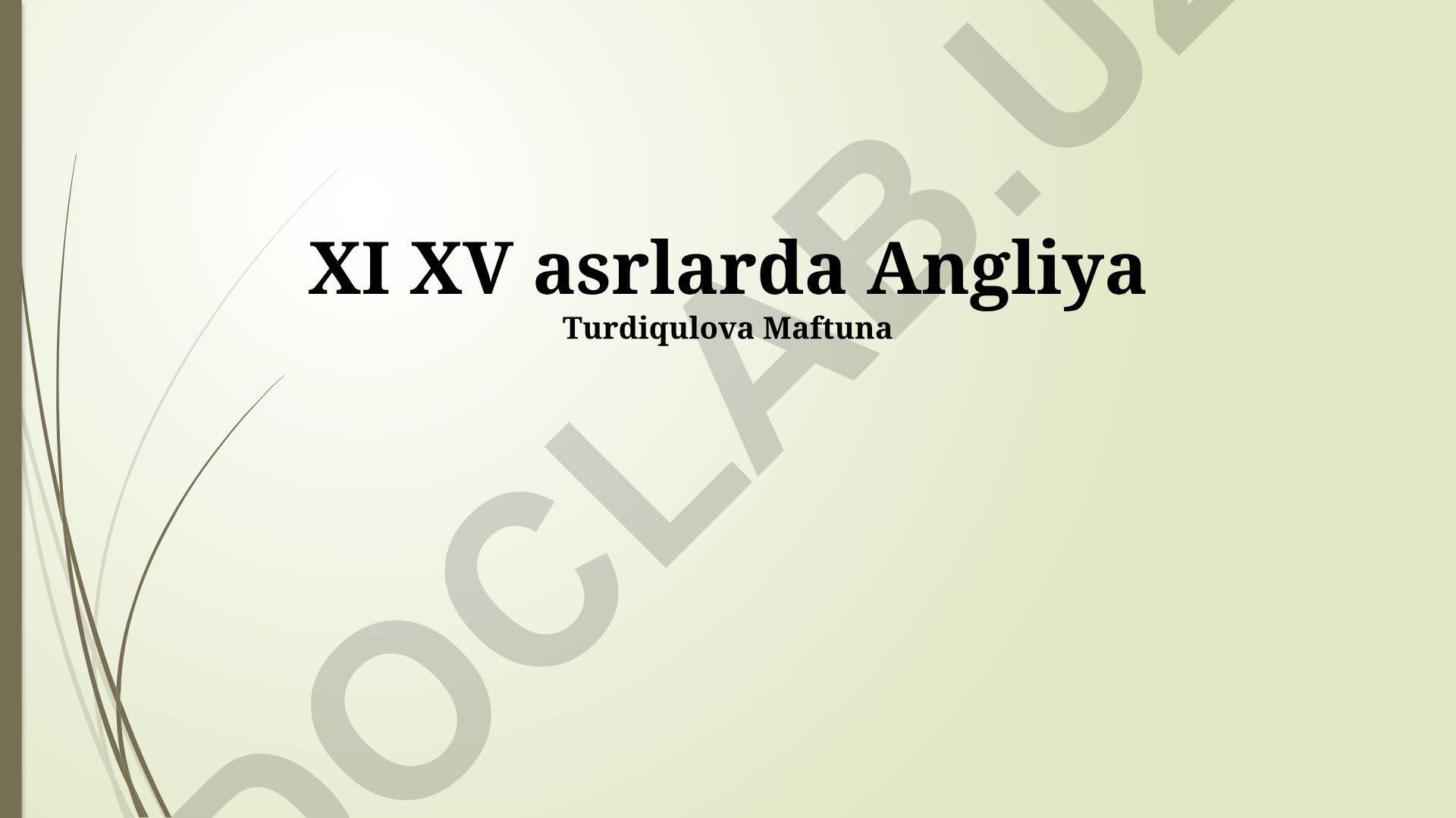 XI va XV asrlarda Angliya: Siyosiy o'zgarishlar, madaniyat va iqtisodiyot
