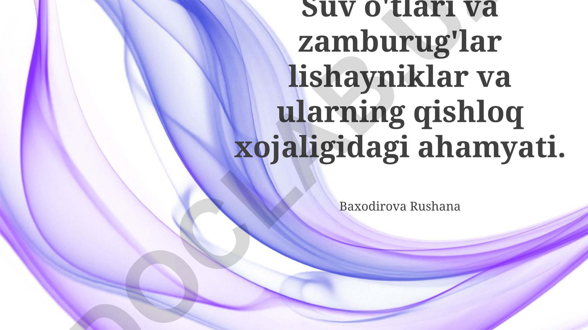 Suv o'tlari va zamburug'lar lishayniklar va ularning qishloq xo'jaligidagi ahamyati