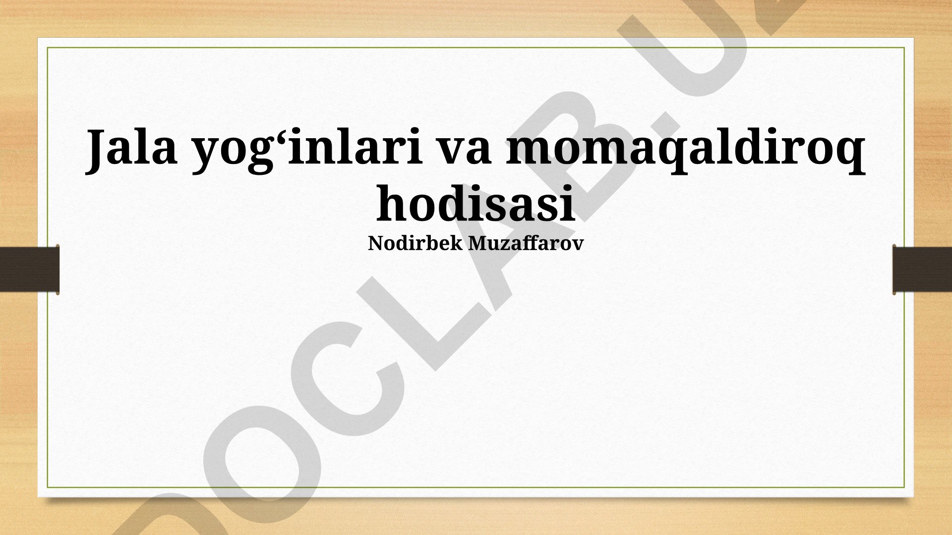 Jala yogʻinlari va momaqaldiroq paytida yoga mashgʻulotlarining xavfsiz alternativalari