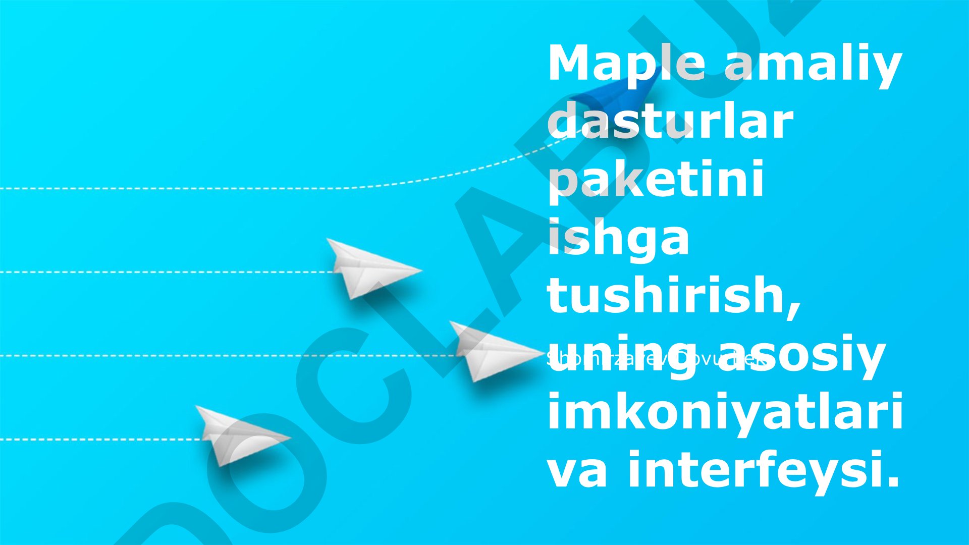 Maple dasturiy ta'minot paketining ishga tushirilishi va imkoniyatlari