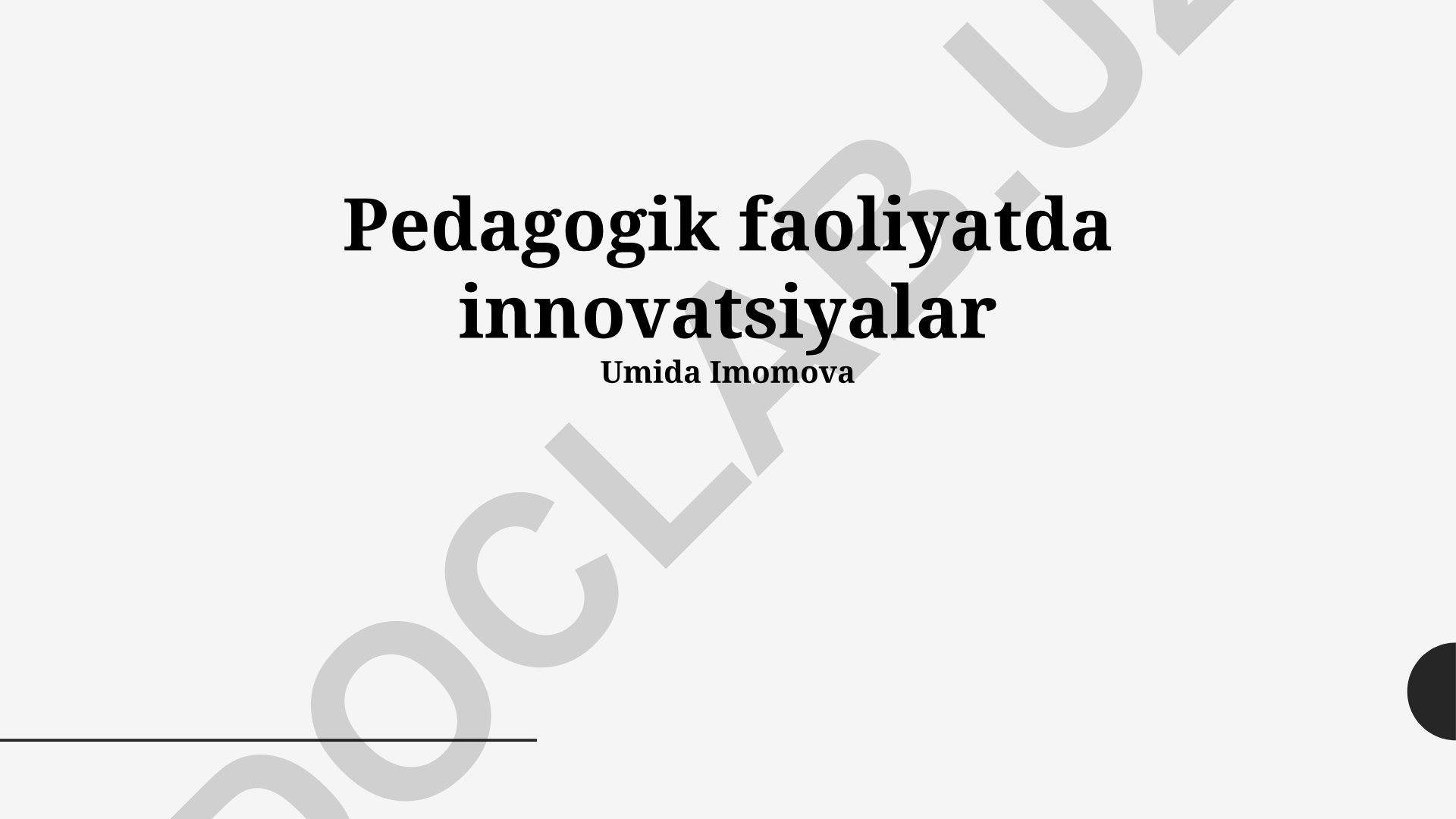 Pedagogik faoliyatda innovatsiyalar va istiqbollar
