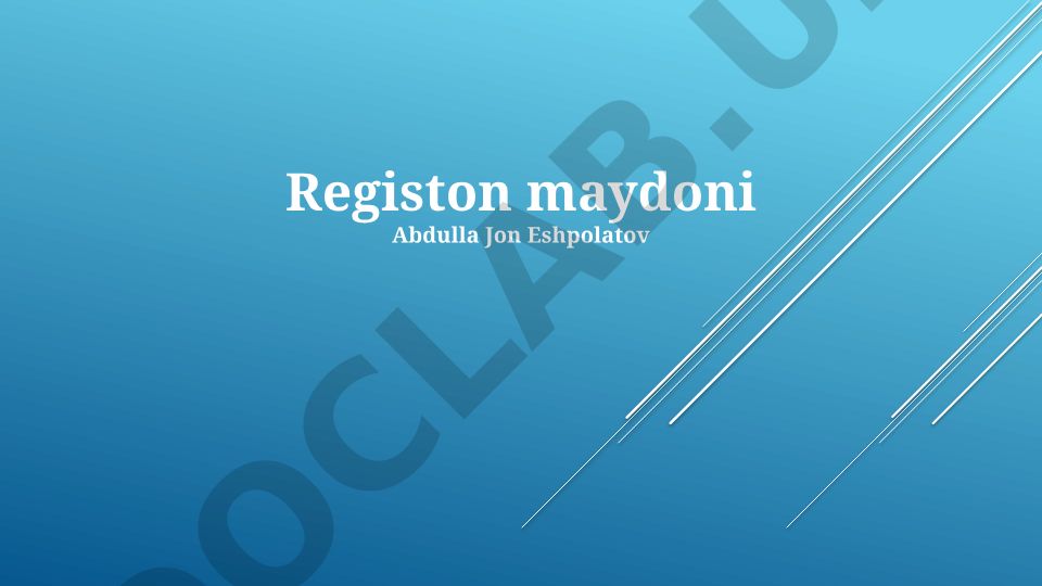 Ro'yxatdan o'tish hududlari va ijtimoiy muammolar