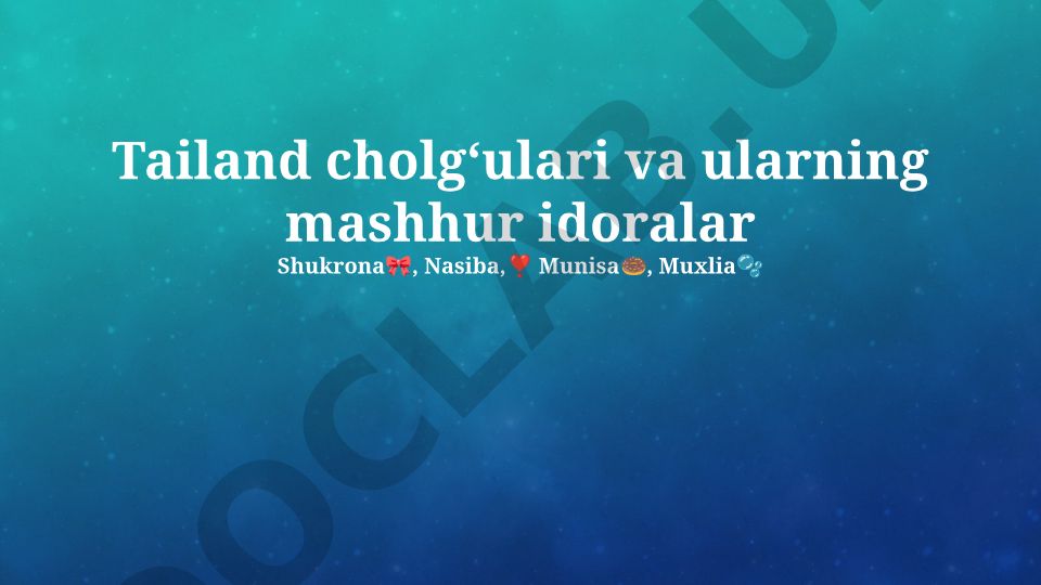 Tailand musiqasi va an'anaviy cholg'u asboblari