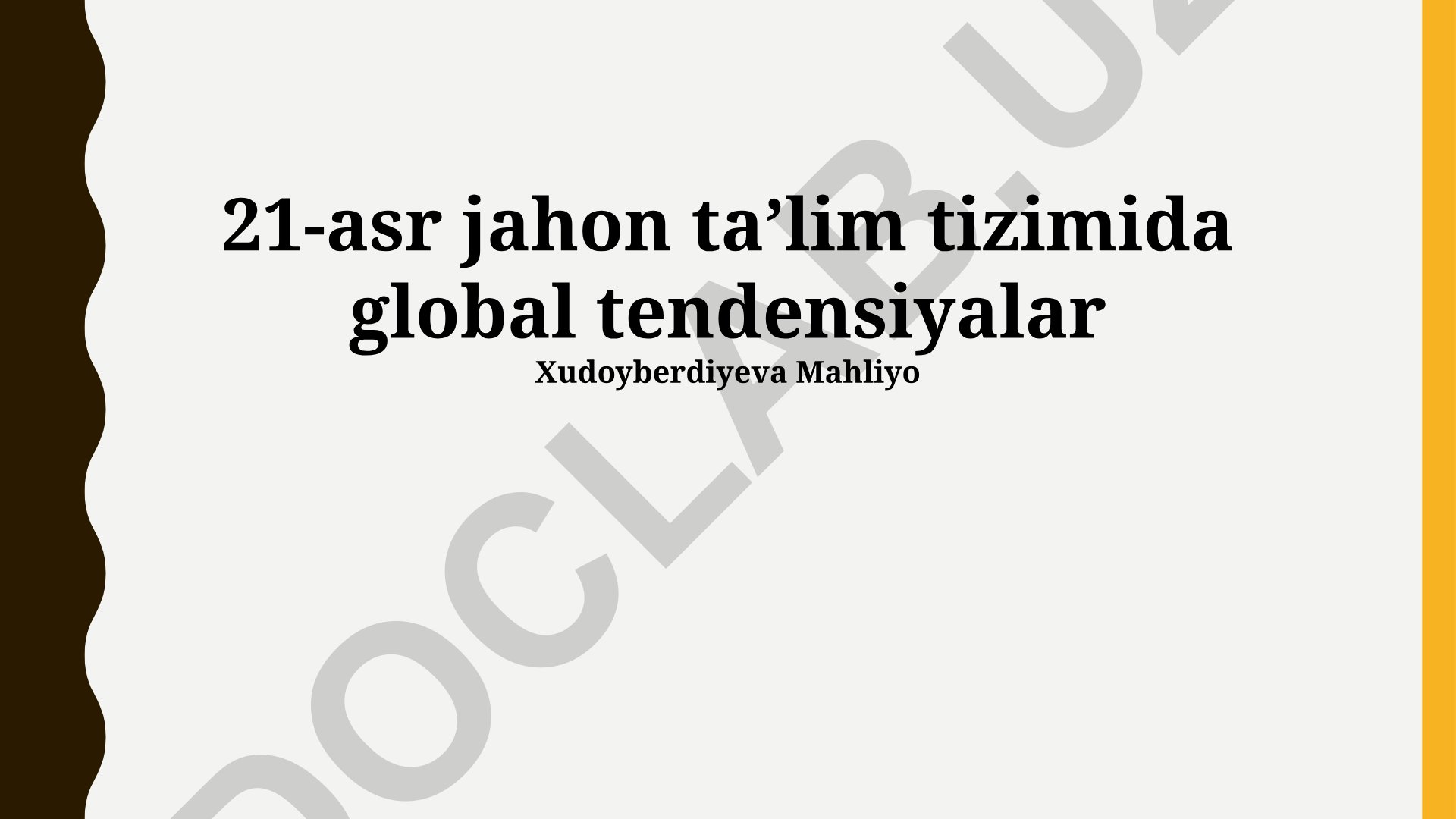 21-asr jahon taʼlim tizimida global tendensiyalar