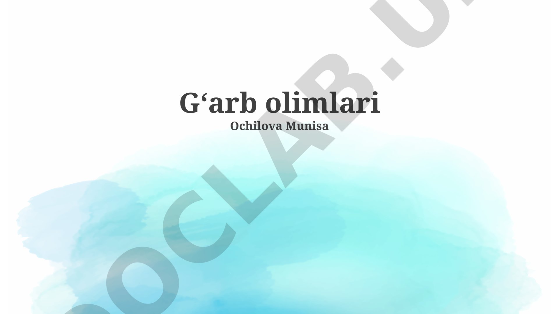 G'arb olimlari: Kashfiyotlar va Innovatsiyalar