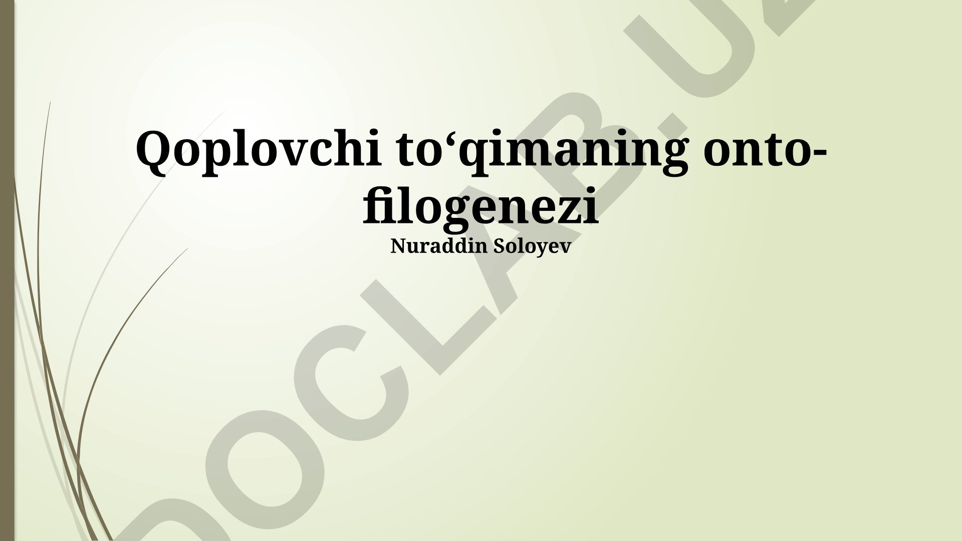Suzuvchi to'qimaning onto-filogenezi