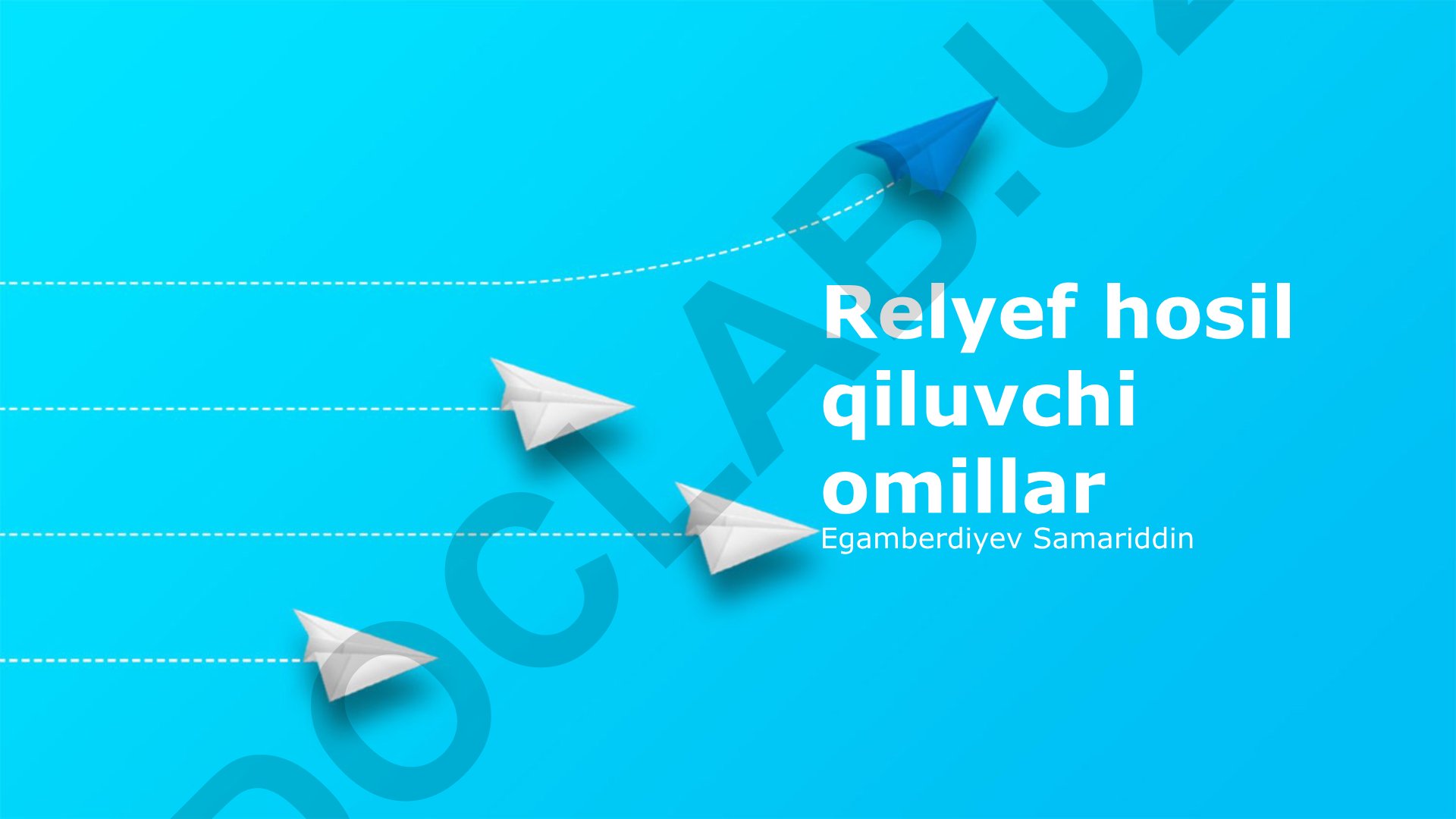 Relyef hosil qiluvchi omillar