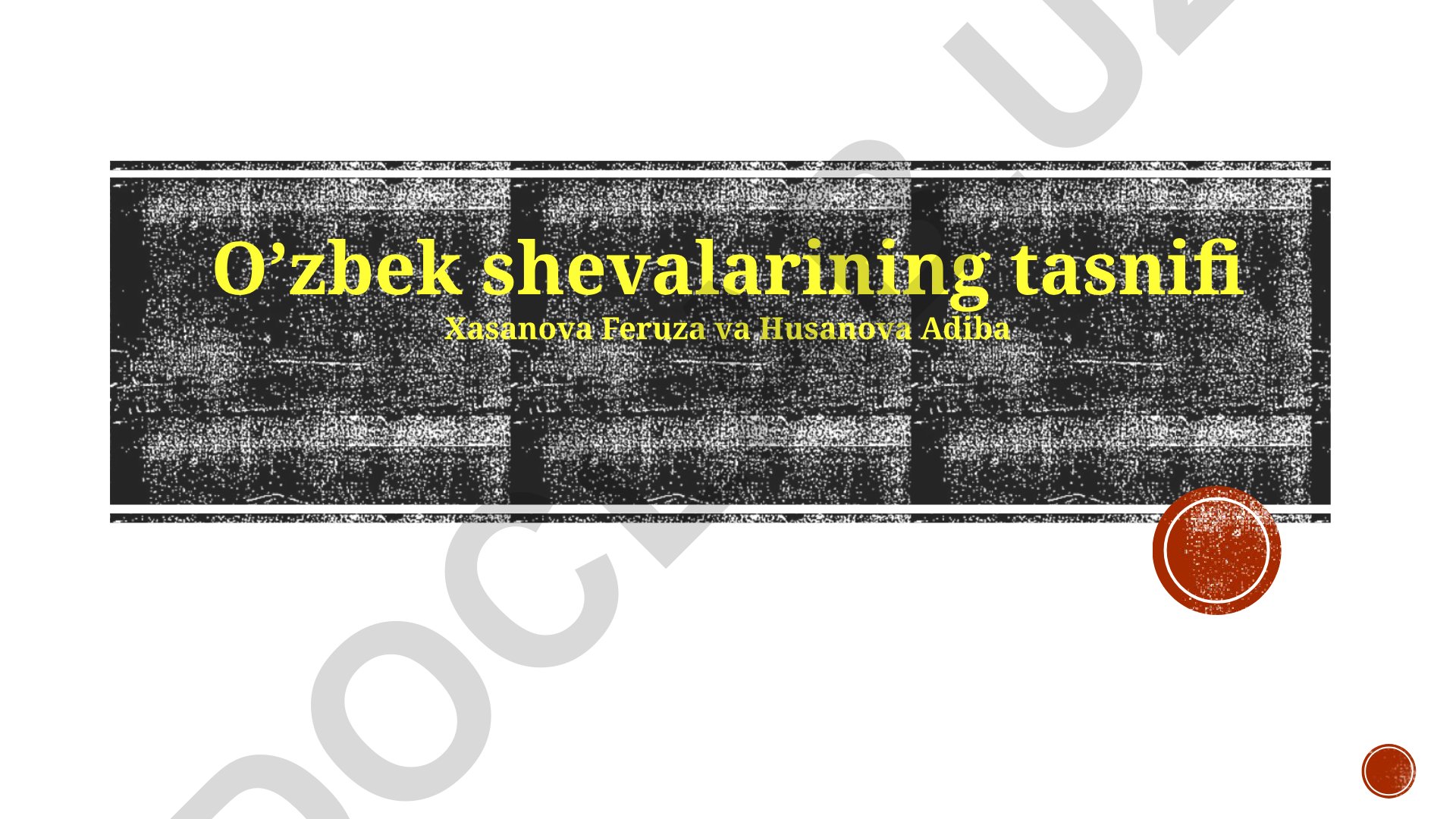 O'zbek shevalarining tasnifi va dialektologiyasi