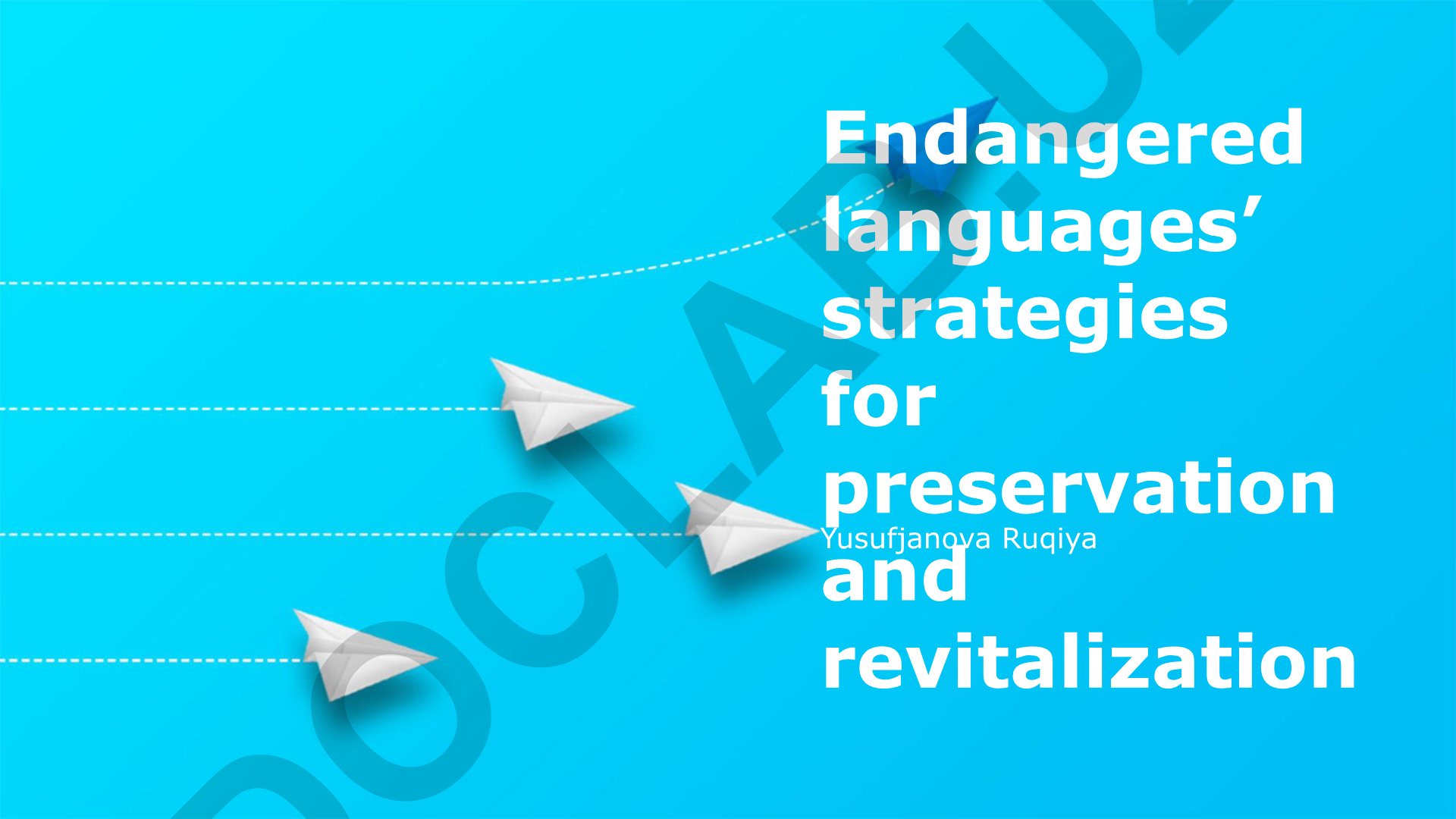 Endangered languages’ strategies for preservation and revitalization