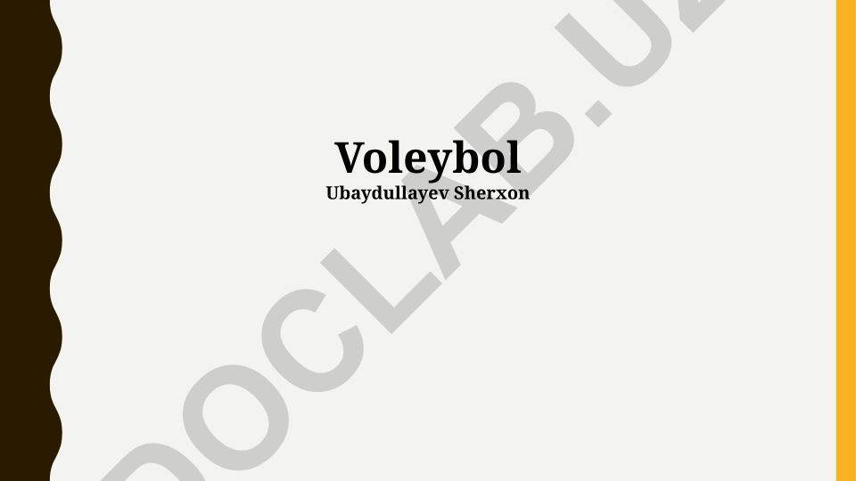Voleybol tarixi, texnikasi va qoidalari