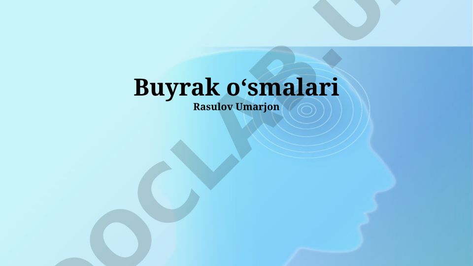 Buyrak o'smalari: ta'rif, turlari, diagnostika va davolash