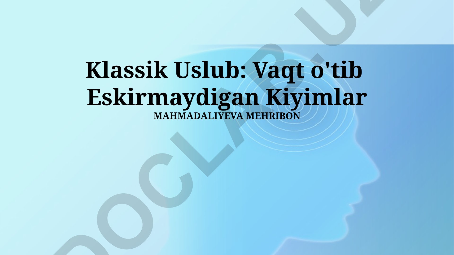 Klassik Uslub: Vaqt o'tib Eskirmaydigan Kiyimlar