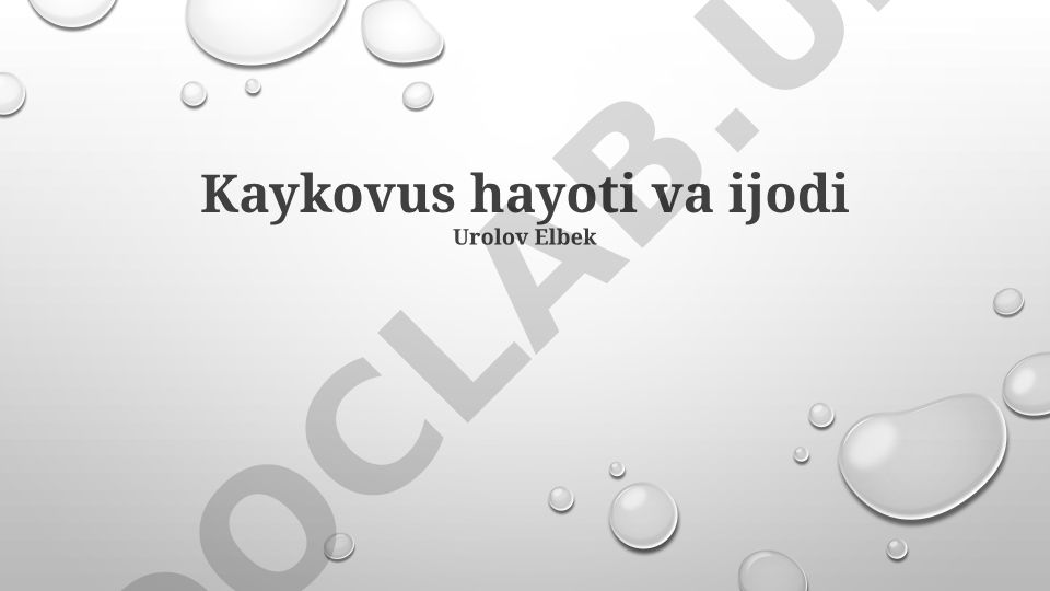 Kaykovus hayoti va ijodi