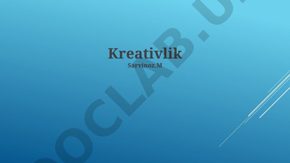 Ijodkorlikning neyrofiziologiyasi va ta'limdagi ahamiyati