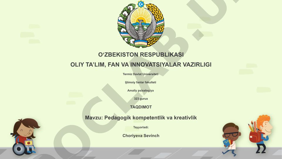 Pedagogik kompetentlik va kreativlik