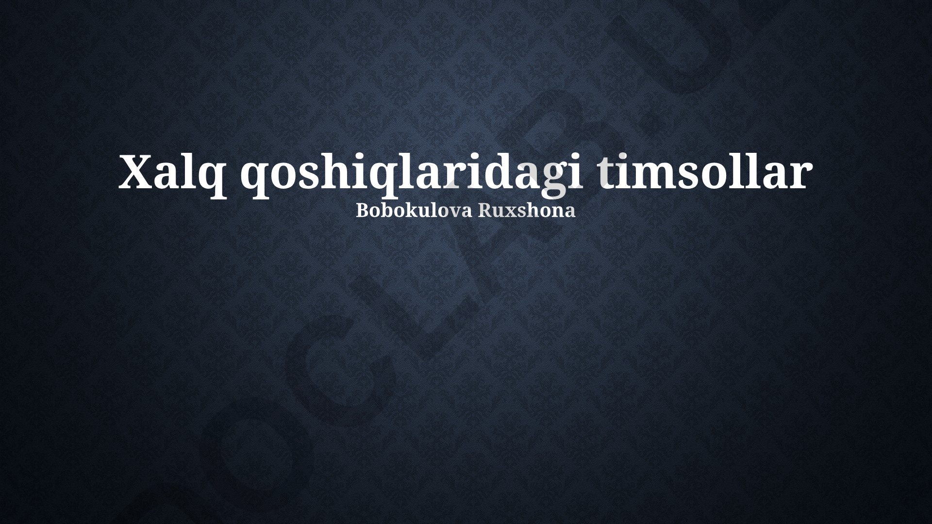 Xalq qo'shiqlaridagi majoziy til va badiiy unsurlar tahlili