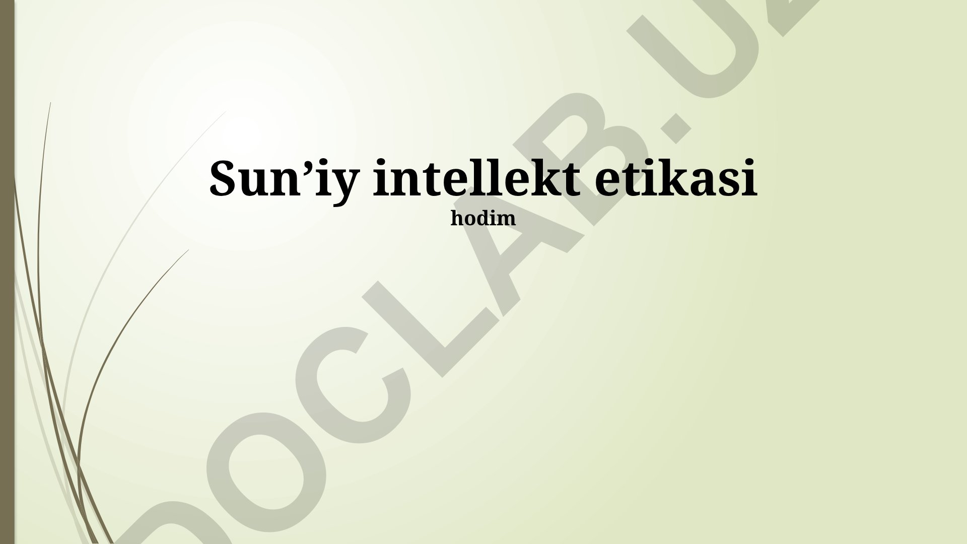 Sun'iy intellekt etikasi va jamiyatga ta'siri