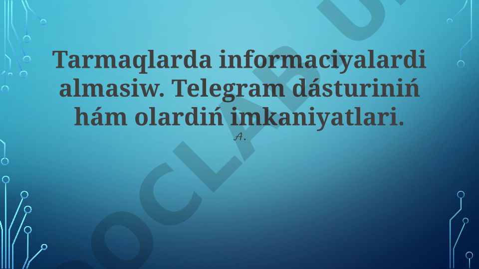Telegramning xavfsiz aloqa va ma'lumot almashish imkoniyatlari