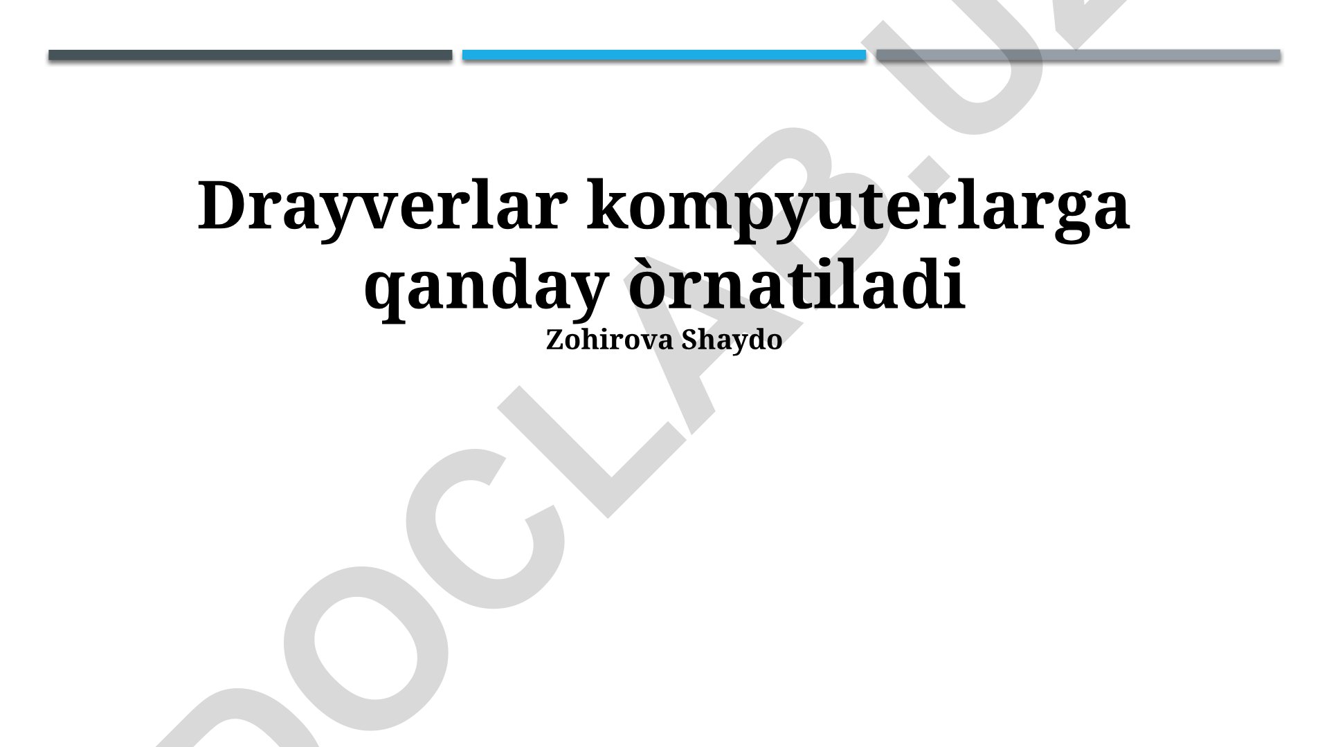 Drayverlarning kompyuterlarga o'rnatilishi va xavfsizlik masalalari