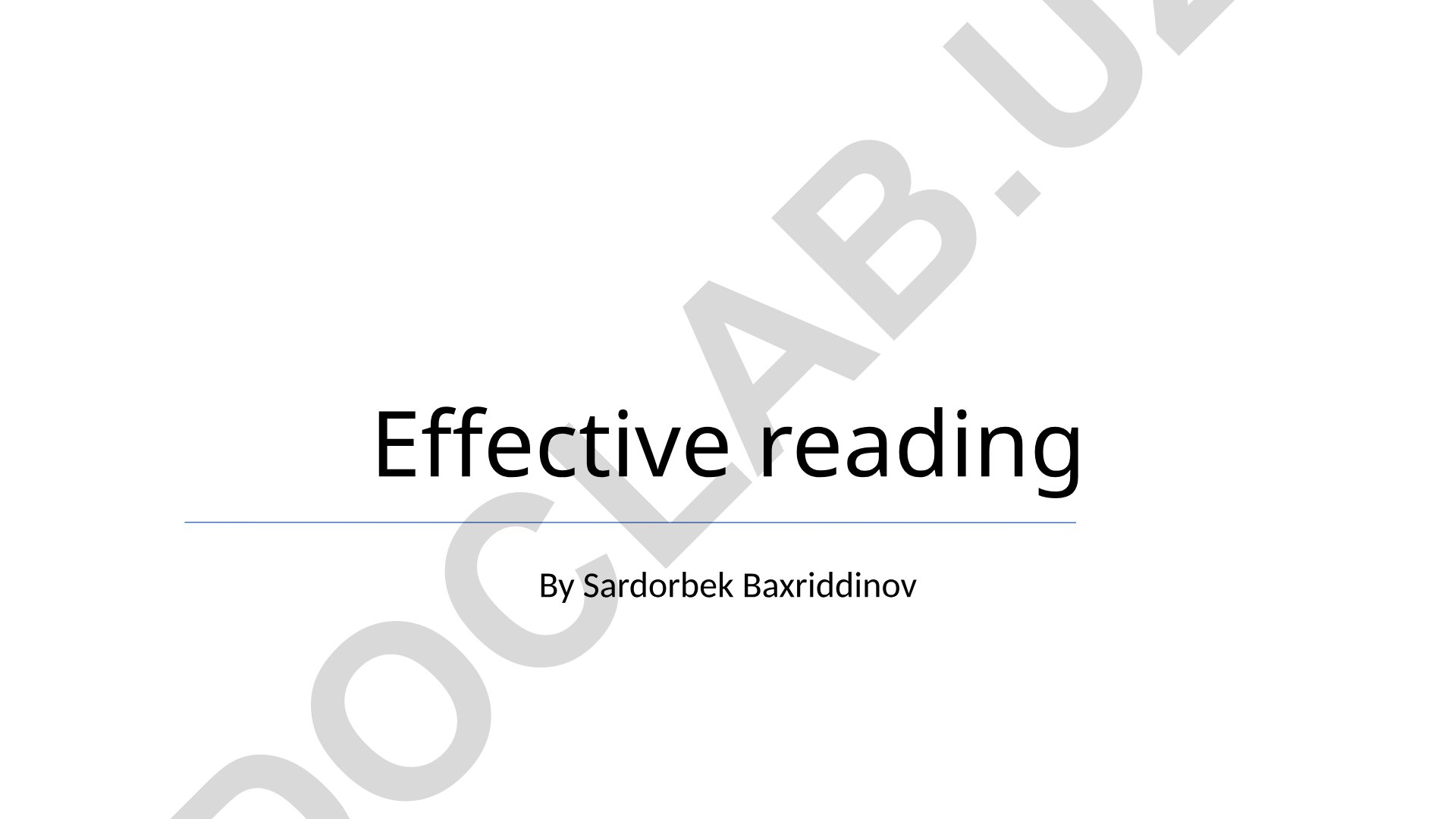 Effective reading strategies and techniques