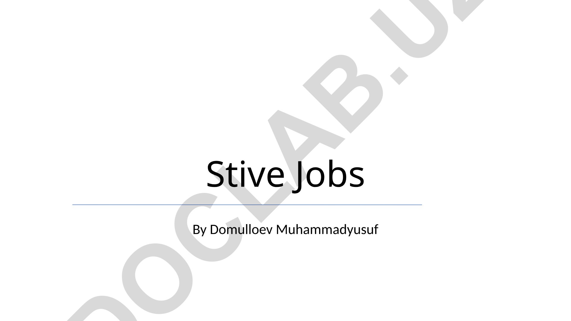 Stiven Jobs hayoti va Apple kompaniyasi