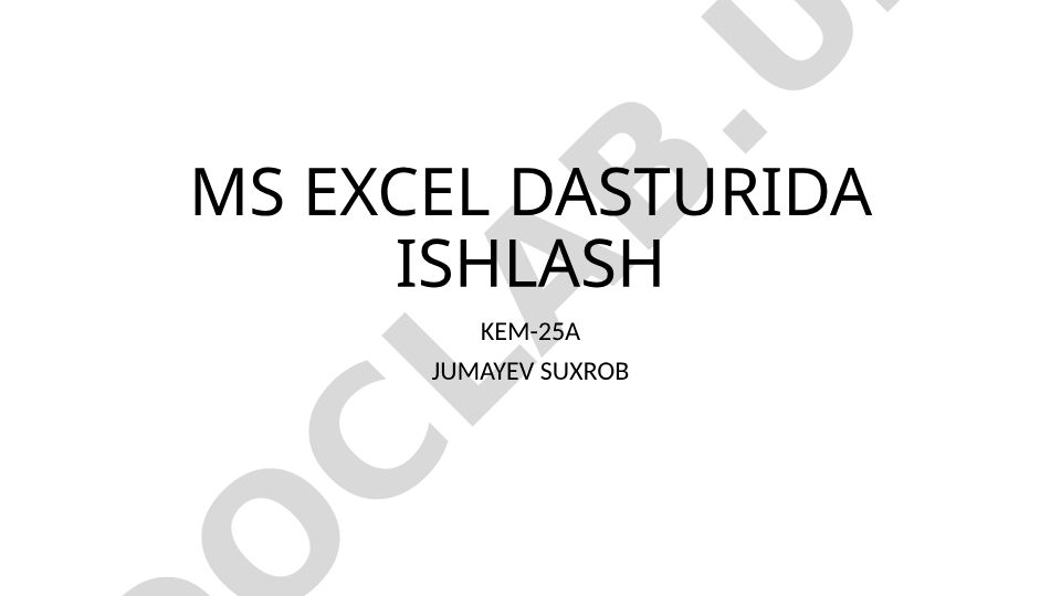 MS Excel dasturi haqida ma'lumot va xususiyatlari