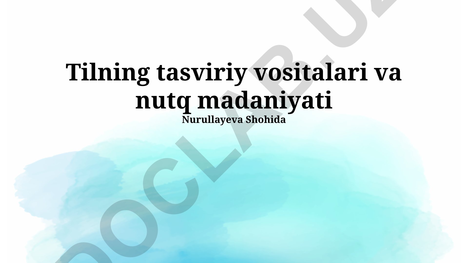 Majozli nutqning mohiyati, turlari va nutq madaniyatidagi ahamiyati