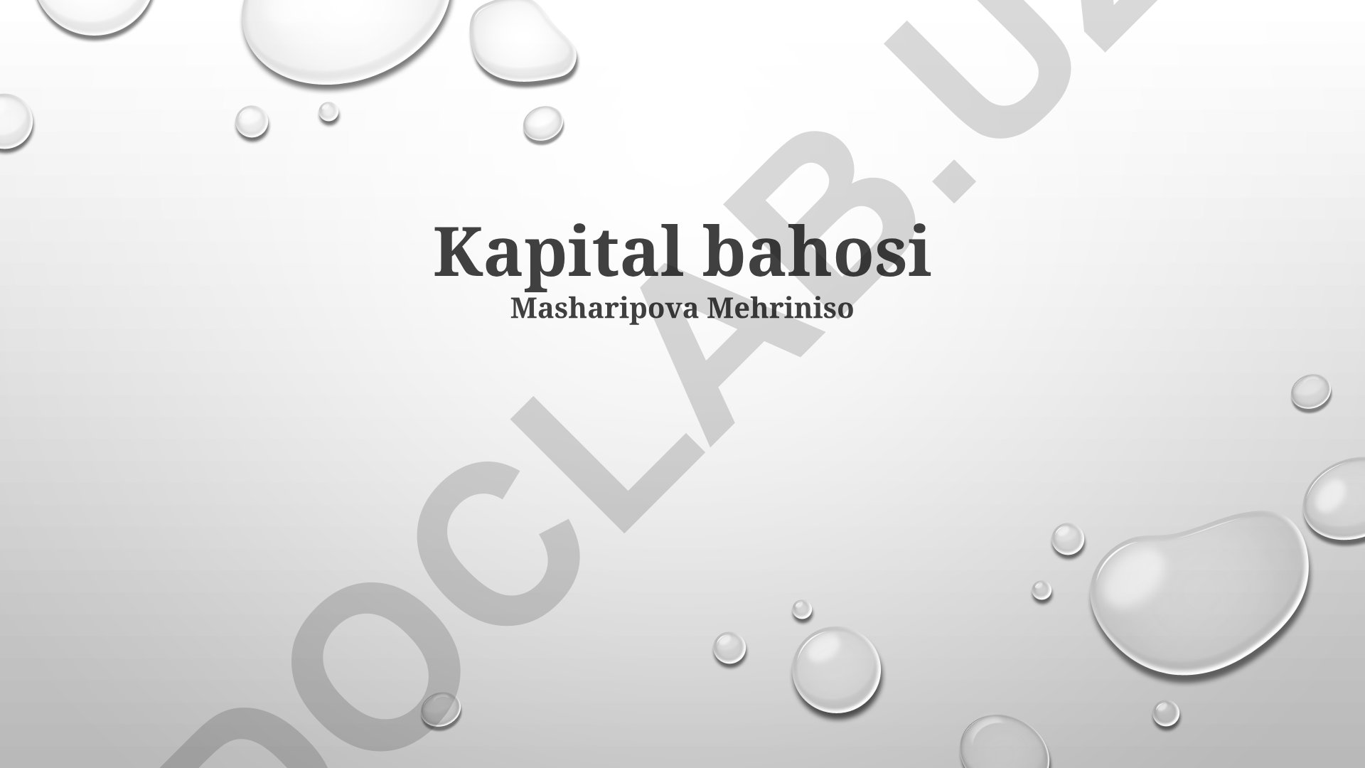 Kapital investitsiyalarni moliyalashtirish, baholash va loyihalarni tanlash