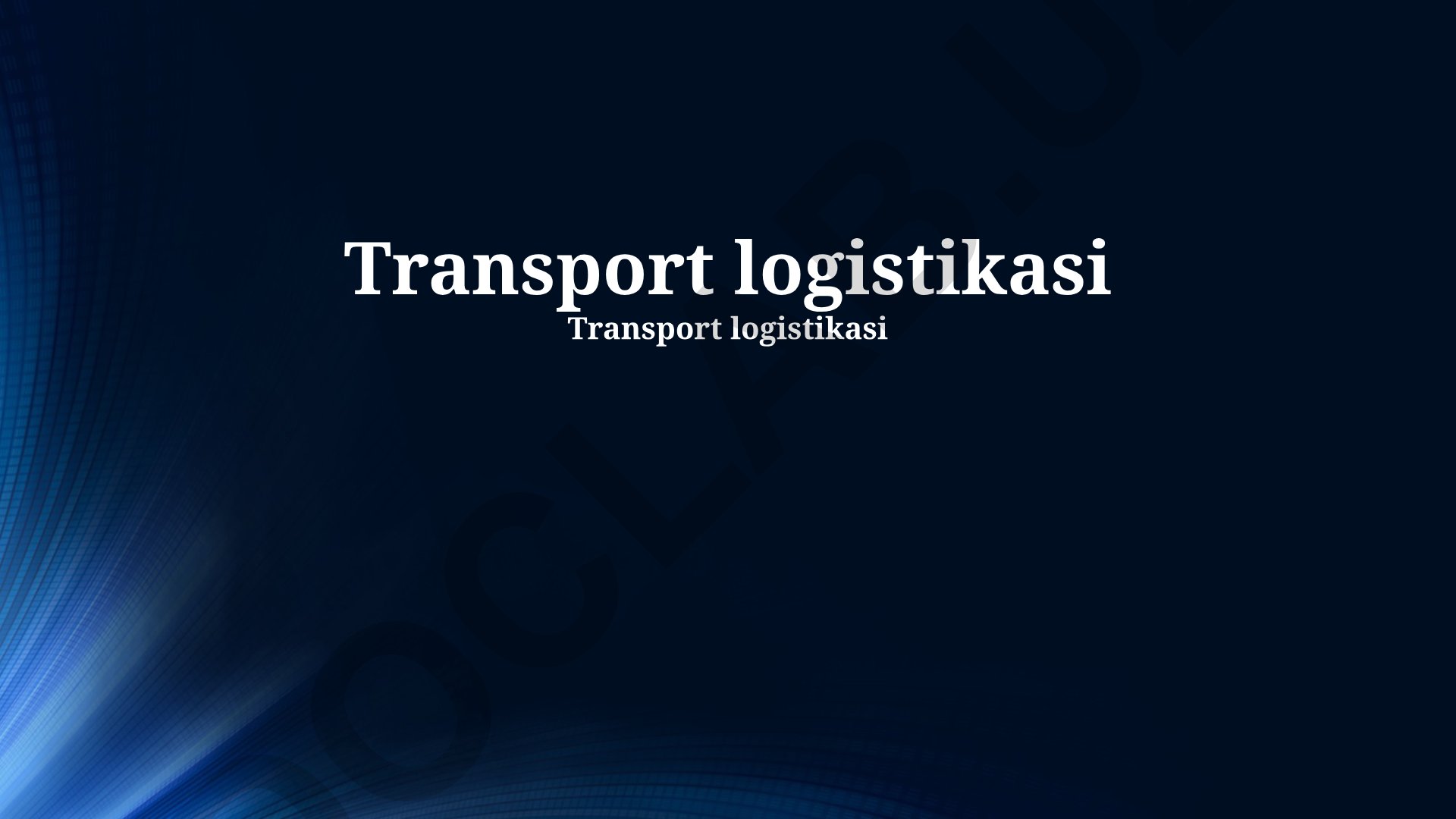 Transport logistikasi asoslari va optimallashtirish usullari