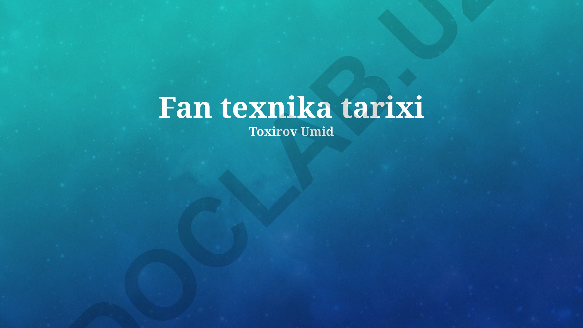 Ventilyator texnologiyalarining tarixi va zamonaviy qo'llanilishi