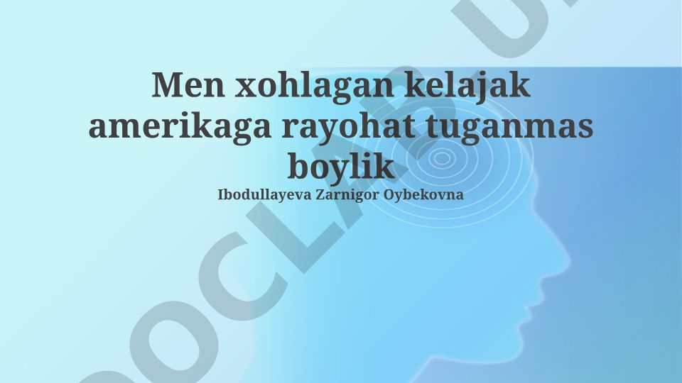 Amerikaga cheksiz boylik va kelajak strategiyasi