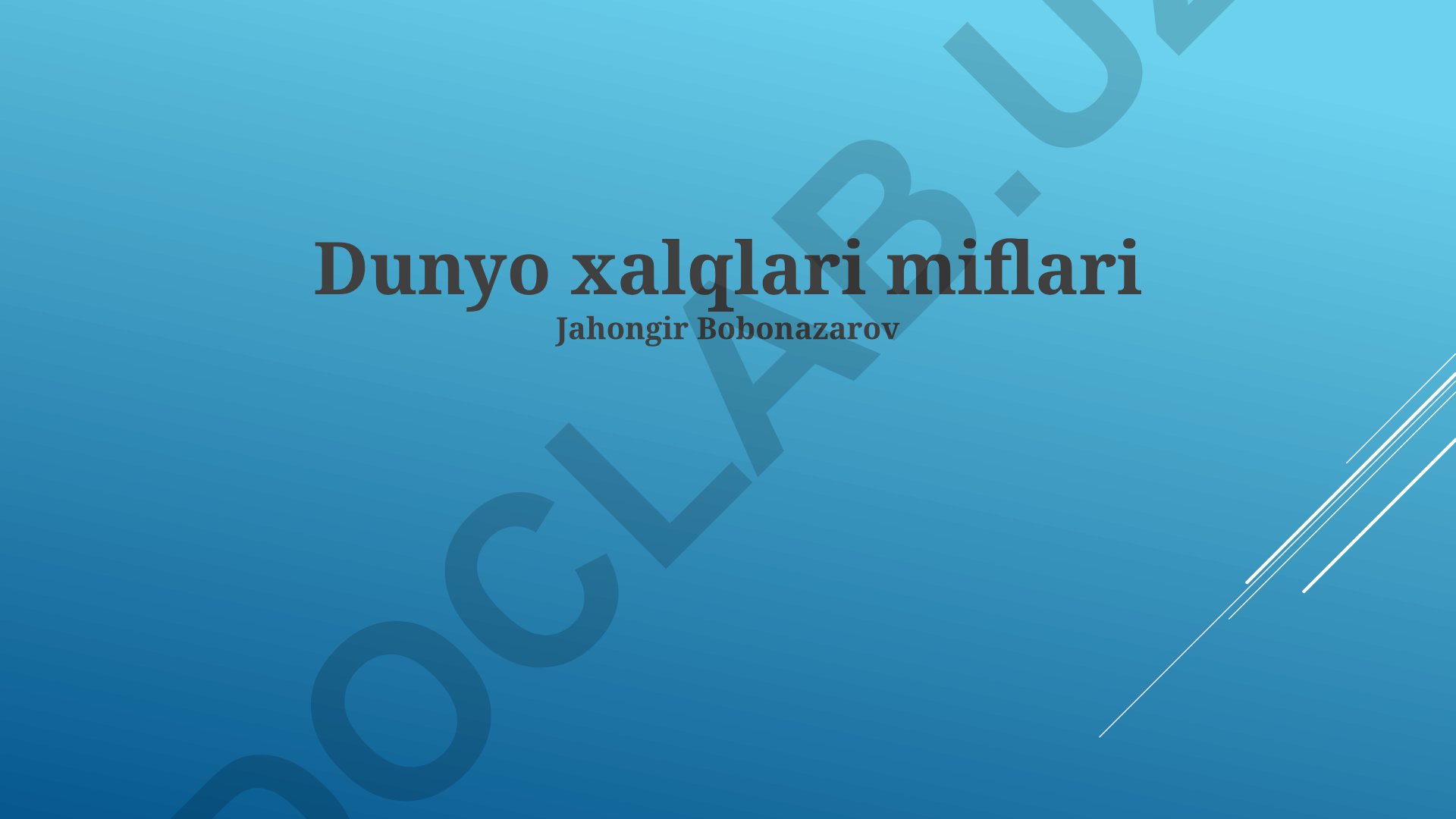 Dunyo xalqlari miflari