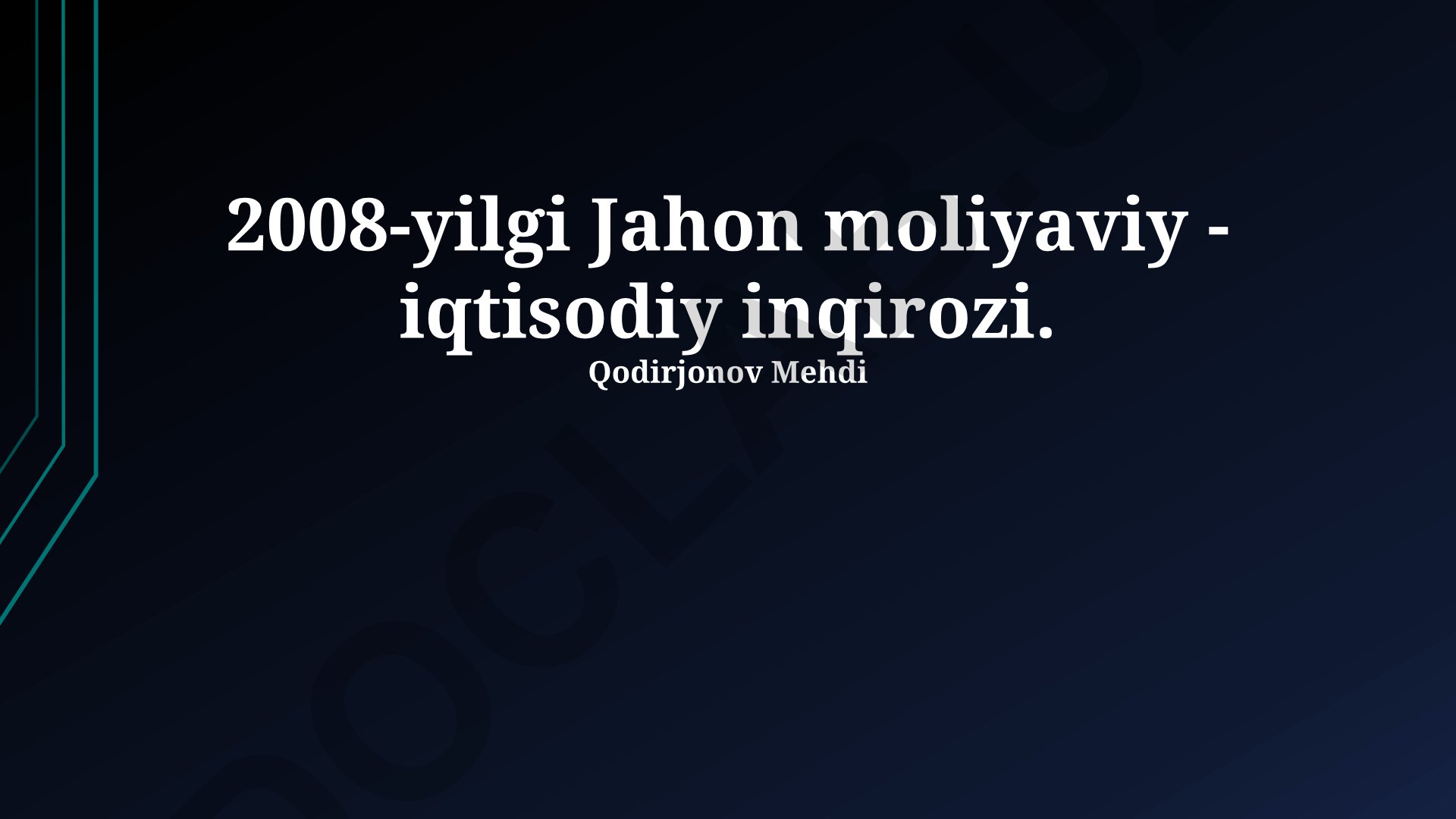 2008-yilgi Jahon moliyaviy-iqtisodiy inqirozi