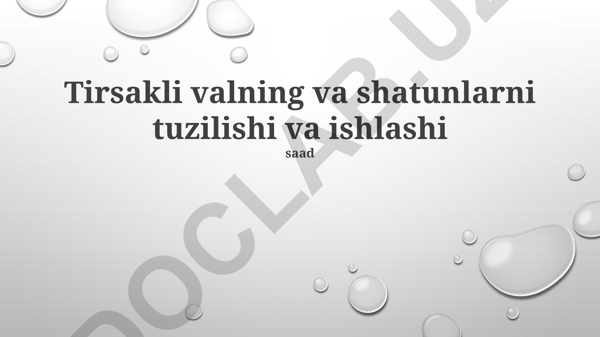 Tirsakli valning va shatunlarning tuzilishi va ishlashi