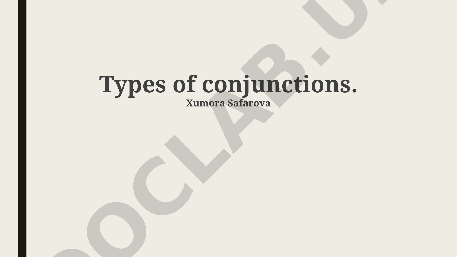 Types of Conjunctions