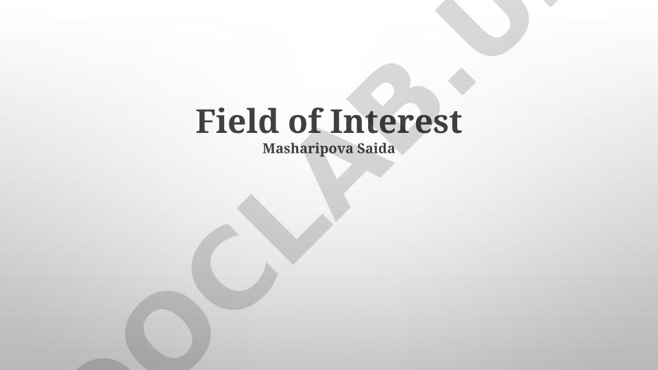 Field of Interest: Scope, History and Research Directions