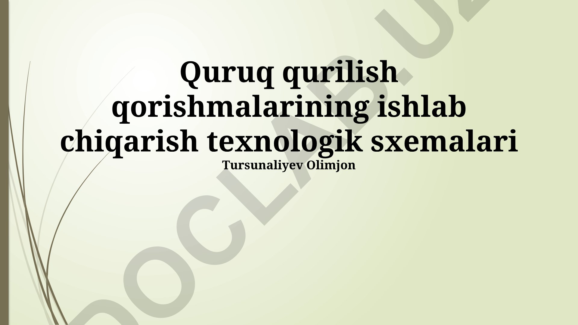 Quruq qurilish qorishmalarining ishlab chiqarish texnologik sxemalari