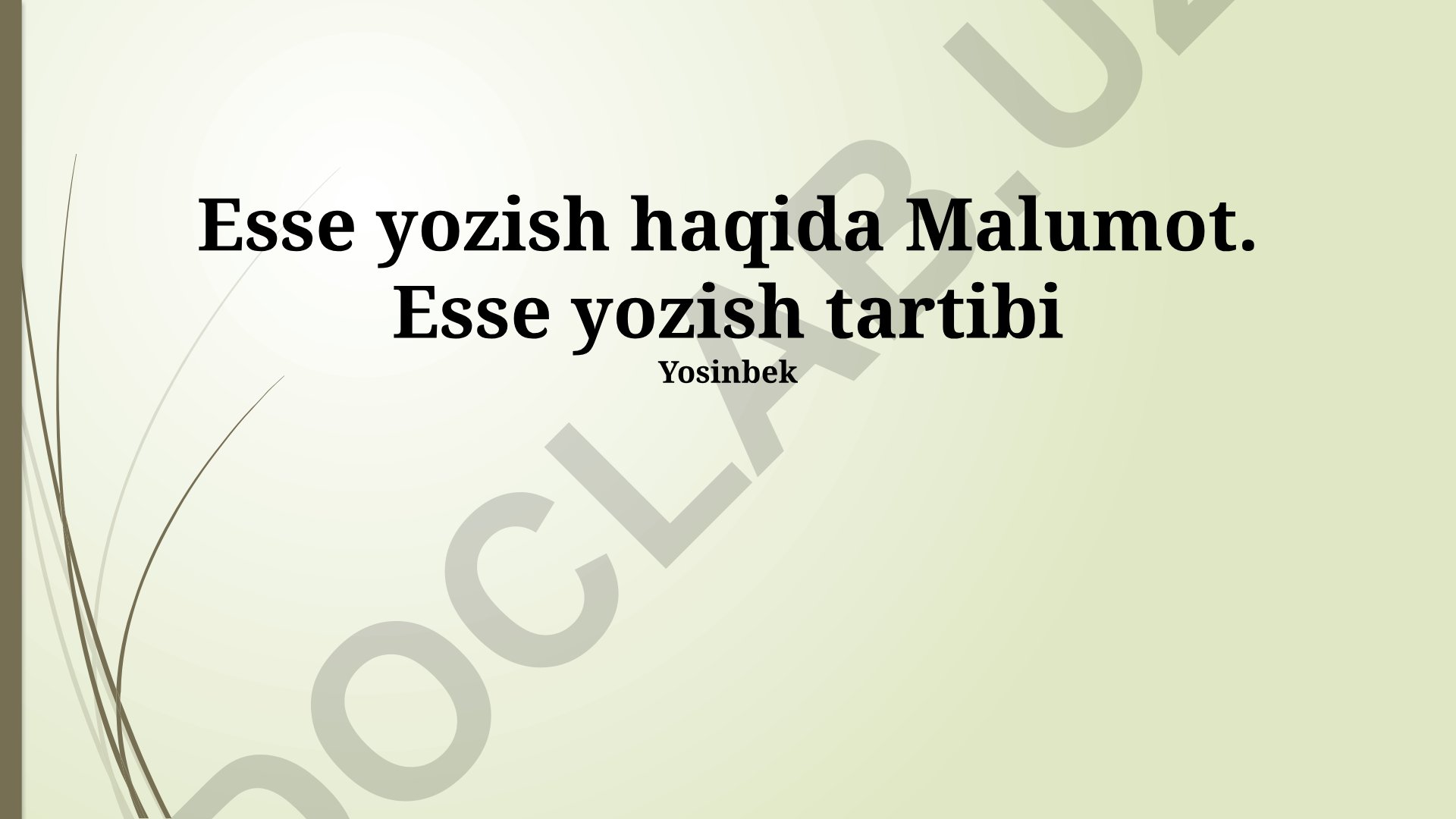 Insho yozish qoidalari va jarayoni