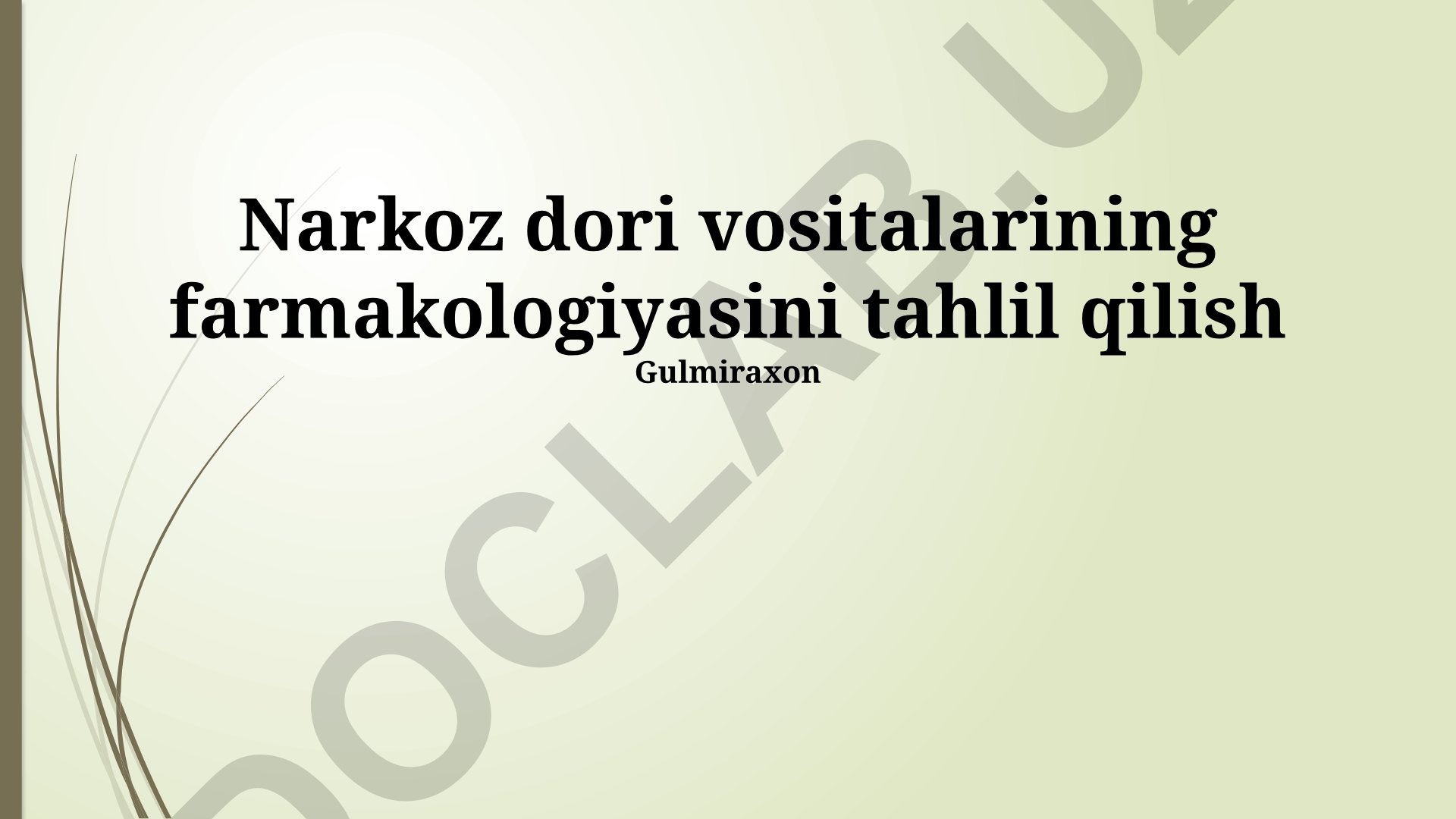 Anestetik dorilarning farmakologiyasi