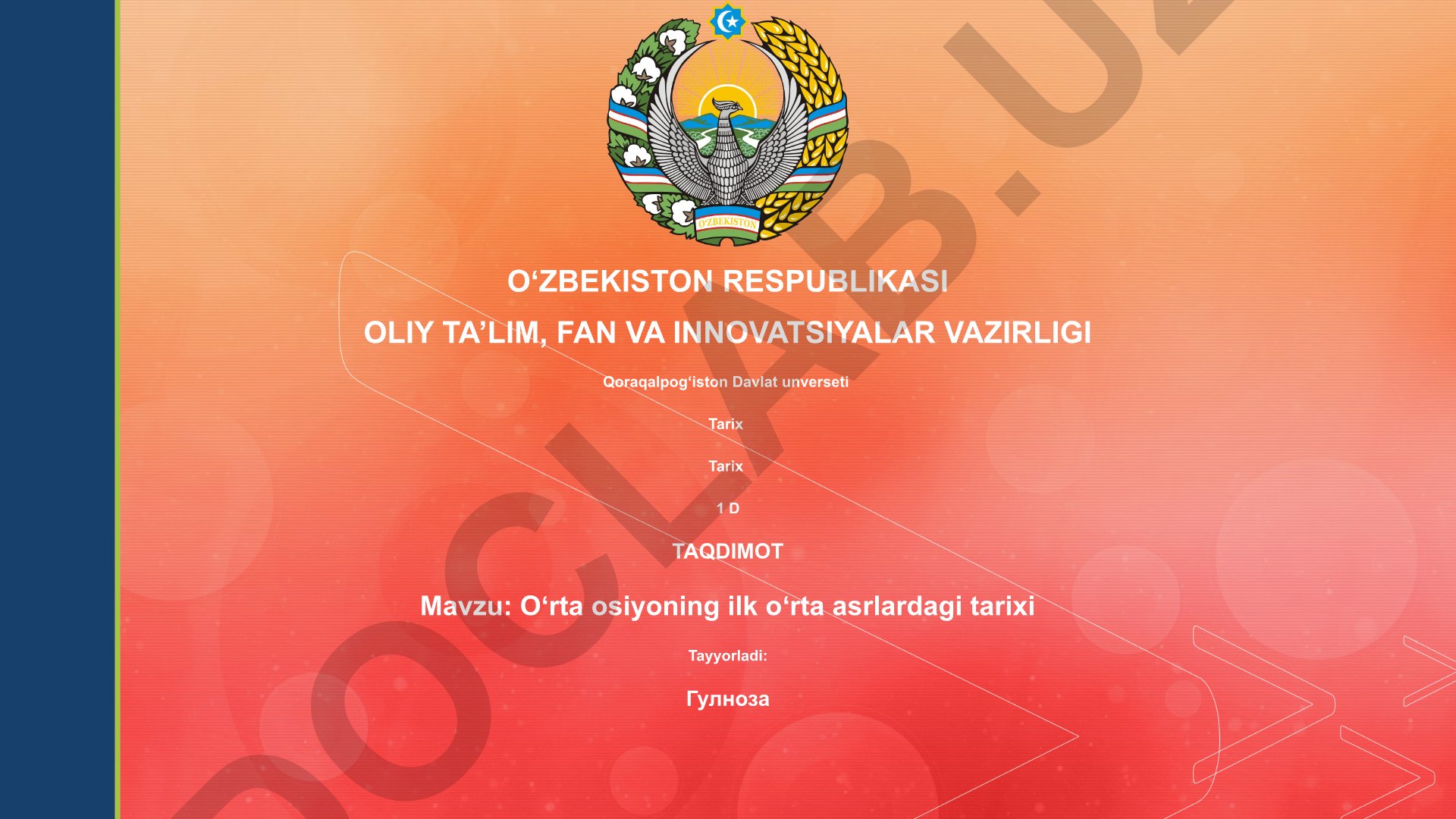 Oʻrta osiyoning ilk oʻrta asrlardagi tarixi